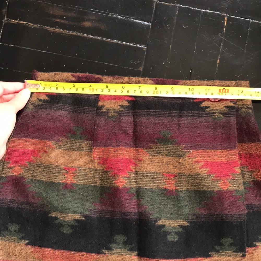 VINTAGE Felted Wrap Mini Skirt Western Style - Picture 7 of 7